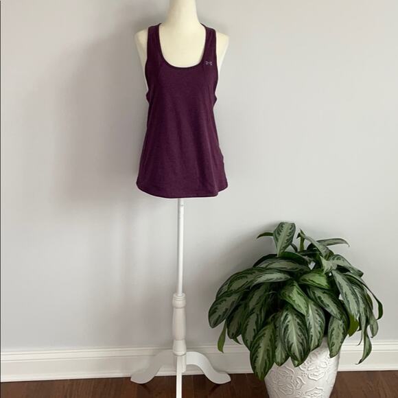 Under Armour Burgundy Racerback Tank Small - Picture 2 of 16